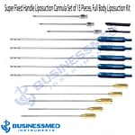Super Fixed Handle Liposuction Cannula Set of 13 Pieces Full Body Liposuction Kit