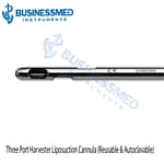 Three Port Harvester Liposuction Cannula Reusable Autoclavable