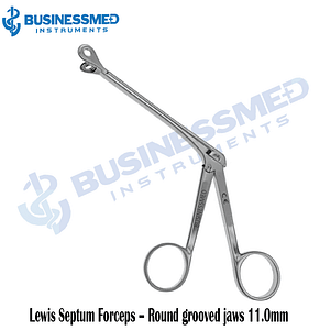 Lewis Septum Forceps Round grooved jaws 11.0mm
