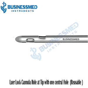 Luer Lock Cannula Hole at Tip with one central Hole Reusable 1 1