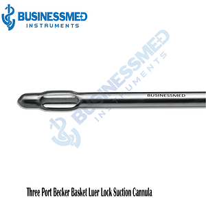 Three Port Becker Basket Luer Lock Suction Cannula 1 1